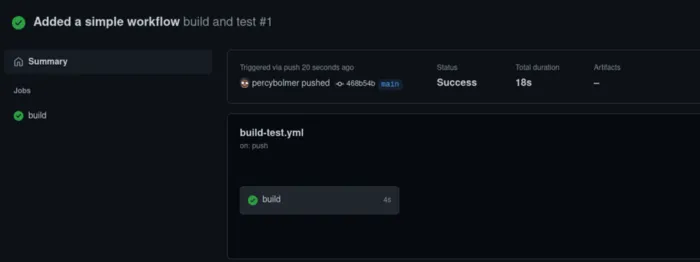 Workflow view that displays information about the workflow and lists all jobs available in it.