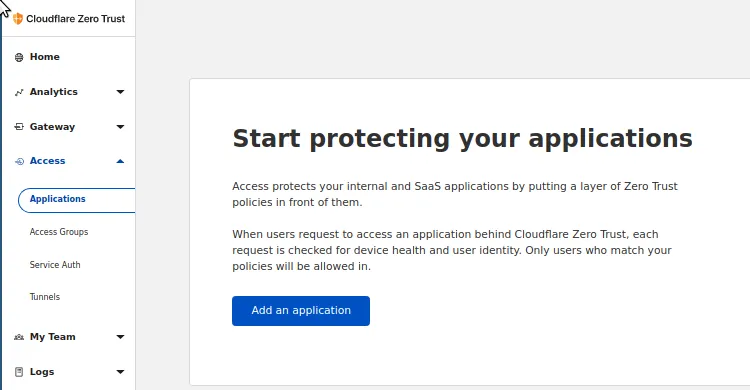 Add protection to your self-hosted endpoints using Applications