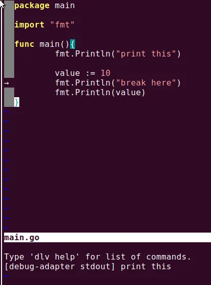 REPL window with our debugger