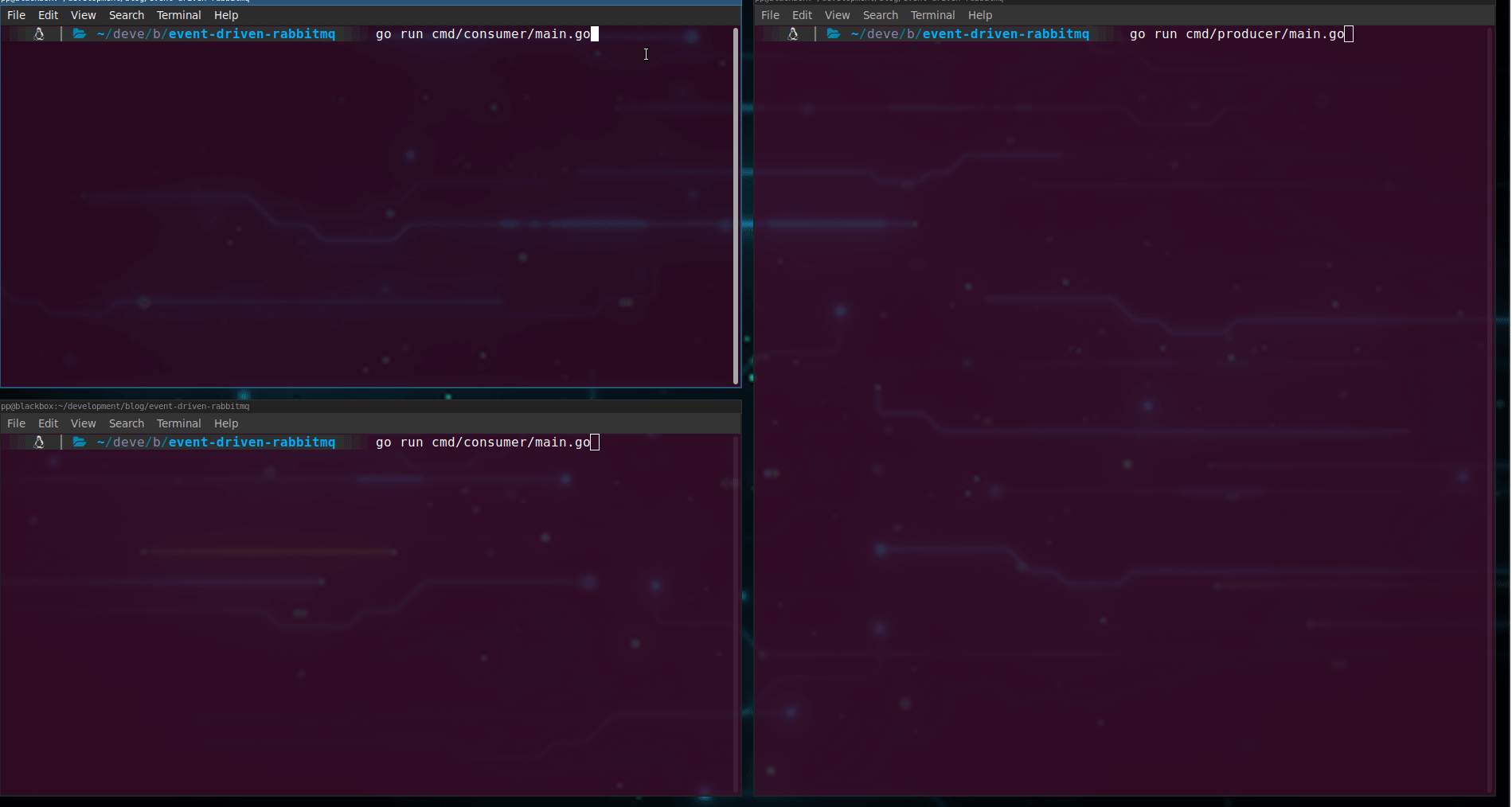 Multiple Consumers all receive the messages.