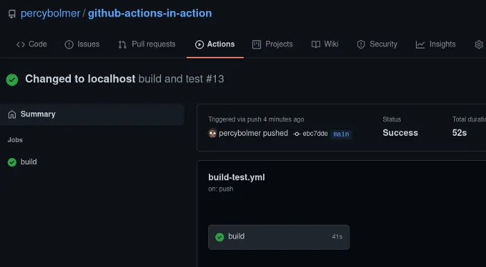 Adding the service worked, now our test can reach the database.
