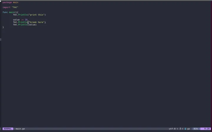 Lualine status bar - Im not in a Git Repo so it displays a faulty icon