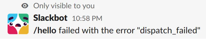 Slack — If you forget to acknowledge the retrieval of the websocket message