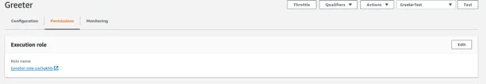 AWS Lambda — Execution Role, a place where we can edit accesses