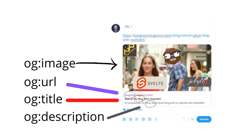 Displaying what Meta tag goes where