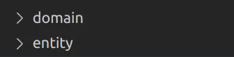 Added an entities folder in the root domain