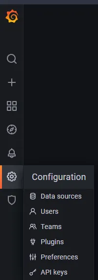 Grafana Data Sources In the Menu