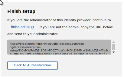 Asking to Finish Setup